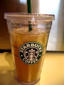 1 Serving Tall - Tazo Green Shaken Iced Tea - 2% Milk