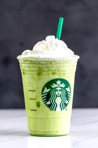 1 Serving Tall - Tazo Green Tea Frappuccino Blended Creme - Whip - 2% Milk
