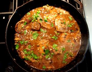 1 serving Tenderloin Portabella Piccata
