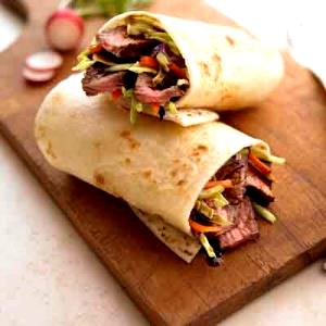 1 Serving Teriyaki Wrap - Steak