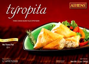 1 Serving Three Cheese Blend Fillo Appetizer (Tyropita)