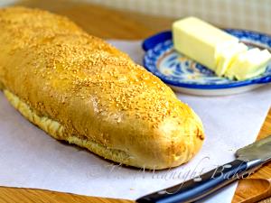 1 Serving Traditional Sesame Baquette Bread, Slice