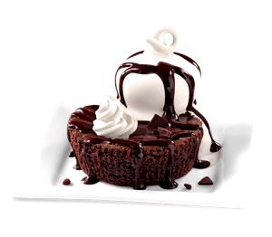 1 serving Triple Chocolate Brownie A La Mode