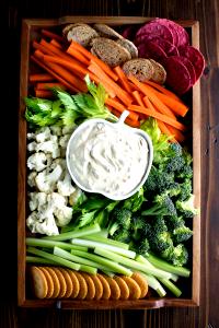 1 Serving Triple Dipper Garnish Celery And Carrots