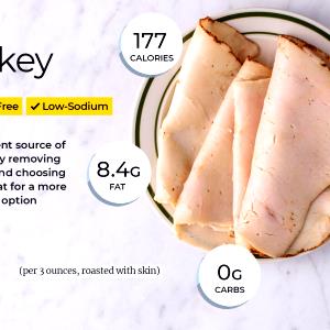 1 Serving Turkey Large Sub