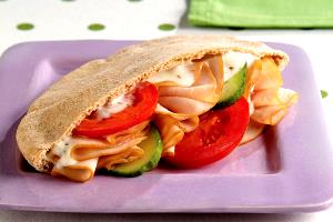 1 Serving Turkey On Pita