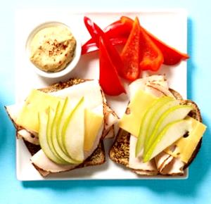 1 Serving Turkey, Swiss & Pear Wrap - Special Request Less Cheese