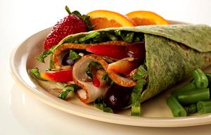 1 Serving Turkey Wrap With Side Of Fruit