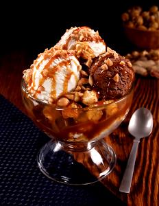 1 Serving Turtle Waffle Bowl Sundae