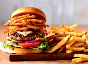 1 Serving Uno Burger With Cheese & Bacon