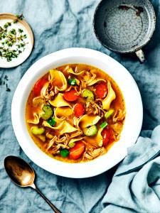 1 Serving Vegan Chinese Chicken Noodle Soup - Light Sodium