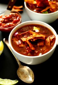 1 Serving Vegan Tamale Soup With Baked Chips - Fresh Flavor