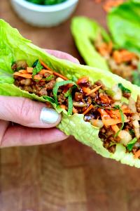 1 Serving Vegetarian Lettuce Wraps With Special Sauce Add