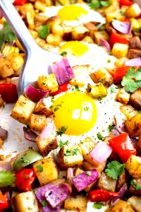 1 serving Veggie Loaded Baked Eggs w/ Potato Hash