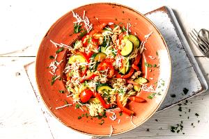 1 serving Veggie-Loaded Orzo & Sausage