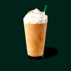 1 Serving Venti - Pumpkin Spice Frappuccino Blended Coffee - Whip - Soy (US) Milk