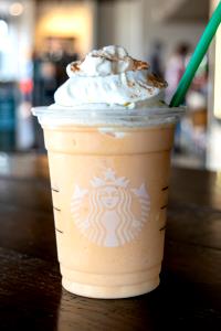 1 Serving Venti - Pumpkin Spice Frappuccino Blended Creme - No Whip - Whole Milk