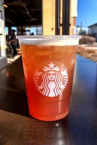1 Serving Venti - Tazo Black Shaken Iced Tea Lemonade - 2% Milk