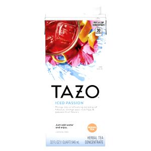 1 Serving Venti - Tazo Passion Shaken Iced Tea - Soy (US) Milk