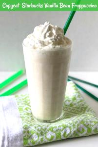 1 Serving Venti - Vanilla Bean Frappuccino Blended Creme - No Whip - Nonfat Milk