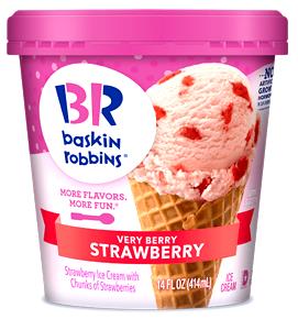 1 Serving Very Berry Strawberry Ice Cream Quart