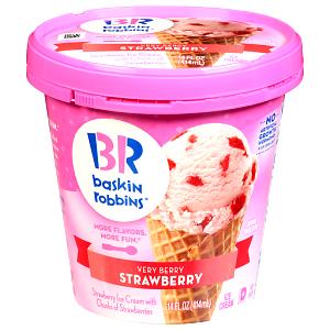 1 Serving Very Berry Strawberry Ice Cream/White Sponge Sheet Ice Cream Cake