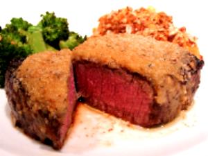 1 serving Victoria’s Filet with Horseradish Crumb Crust (7 oz)