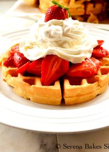 1 Serving Waffle With Strawberries