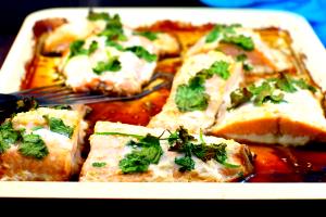 1 Serving Weight Watchers Salmon İn Lemon Mayonnaise Style Dressing