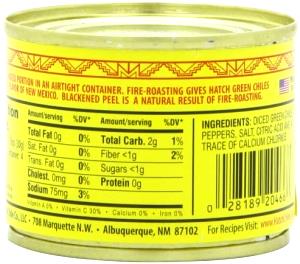1 Serving Whole Green Chiles