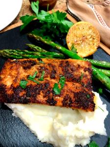 1 serving Wild Caught Mahi Mahi Blackened with Spaghettini