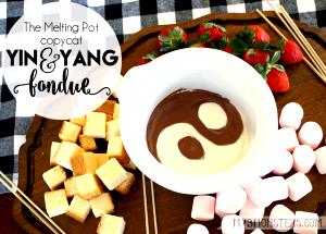 1 Serving Yin And Yang Chocolate Fondue