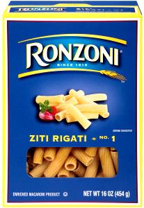 1 Serving Ziti Rigati Pasta Noodles
