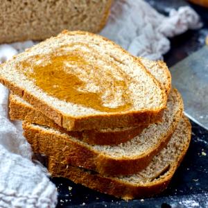 1 Slice 100% Whole Wheat Bread W/Honey