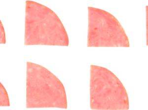 1 slice (104 g) 12" Medium Quartered Ham & Pineapple Hand-Tossed Style Pizza