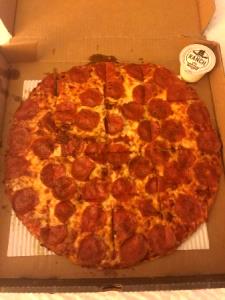 1 slice (111 g) Deluxe Topper Traditional Crust Pizza (Large)