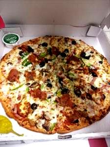 1 slice (120 g) 14" Thin Crust Pizza - The Works