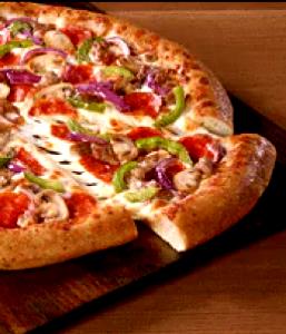1 slice (122 g) 12" Medium Supreme Hand-Tossed Style Pizza