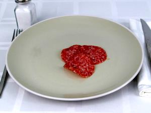 1 Slice (12.3 G) Pork & Beef Salami, cooked