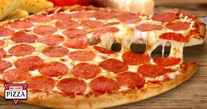 1 slice (144 g) Hot Stuff Original Crust Pizza (Medium)