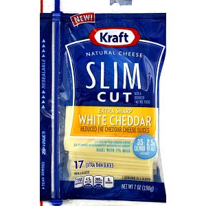 1 slice (17 g) Extra Sharp White Cheddar Cheese Slices