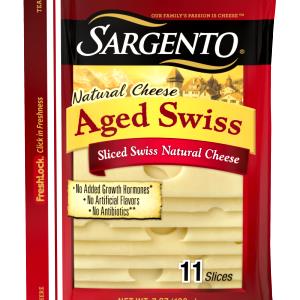 1 slice (18 g) Aged Swiss Cheese