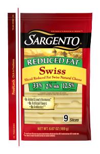 1 slice (18 g) Reduced Fat Swiss Cheese