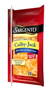 1 slice (19 g) Deli Sliced Colby Jack Natural Cheese