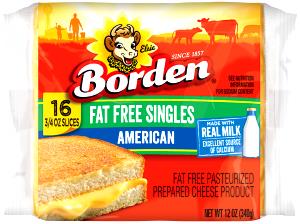 1 slice (19 g) Fat Free White American Singles