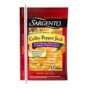 1 slice (19 g) Natural Blends - Colby-Pepper Jack Cheese Slices