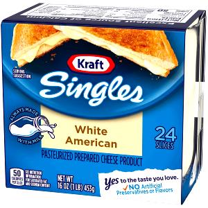 1 slice 2% American Cheese Singles