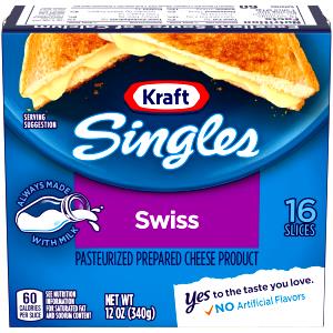 1 slice (20 g) Swiss Cheese Singles