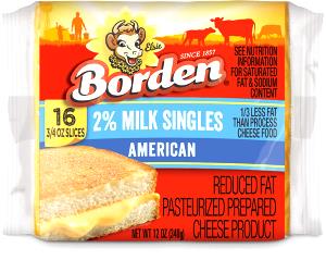 1 slice (21 g) 2% Milk American Cheese Slices