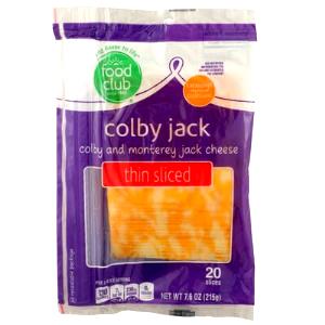 1 slice (21 g) Deli Thin Sliced Colby Jack Cheese